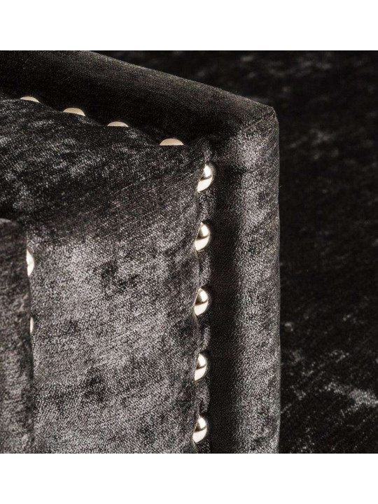 Fauteuil carré chic noir satiné