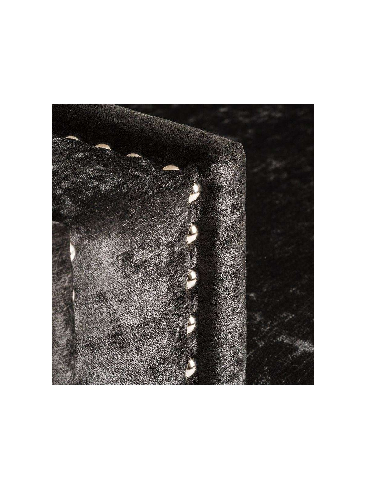 Fauteuil carré chic noir satiné