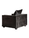 Fauteuil carré chic noir satiné