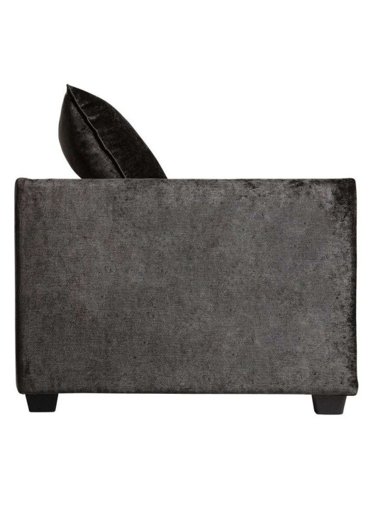 Fauteuil carré chic noir satiné