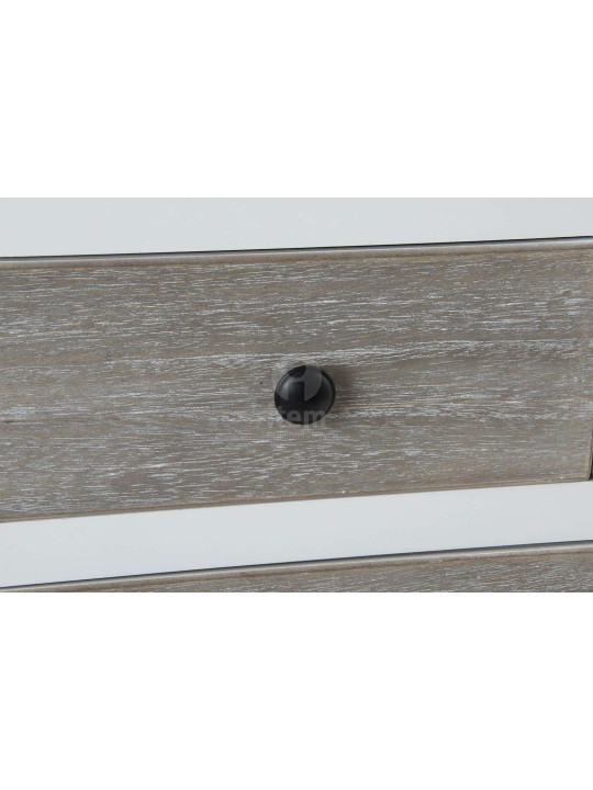 Commode contemporaine blanche tiroirs cendrés