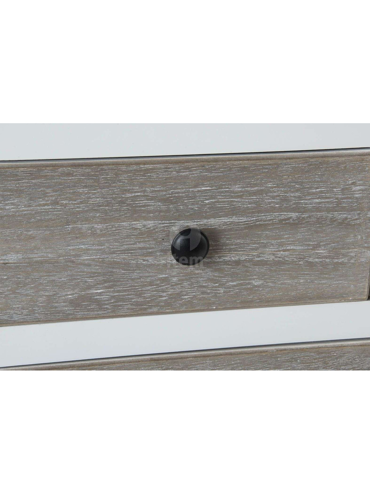 Commode contemporaine blanche tiroirs cendrés