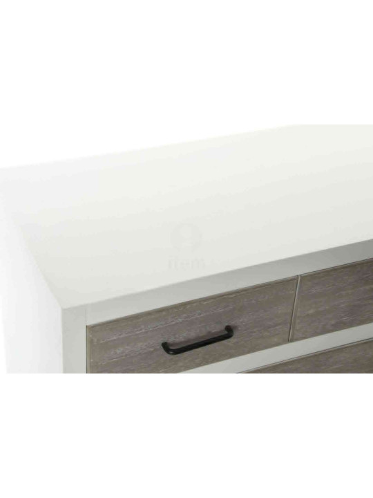 Commode contemporaine blanche tiroirs cendrés