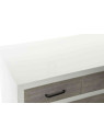 Commode contemporaine blanche tiroirs cendrés