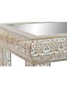 Table basse marocaine en fer sculpté et miroir