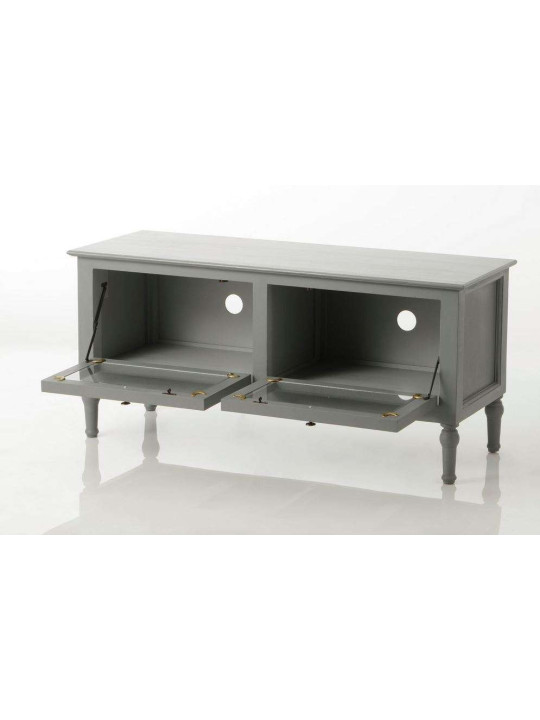 Meuble TV vitré gris