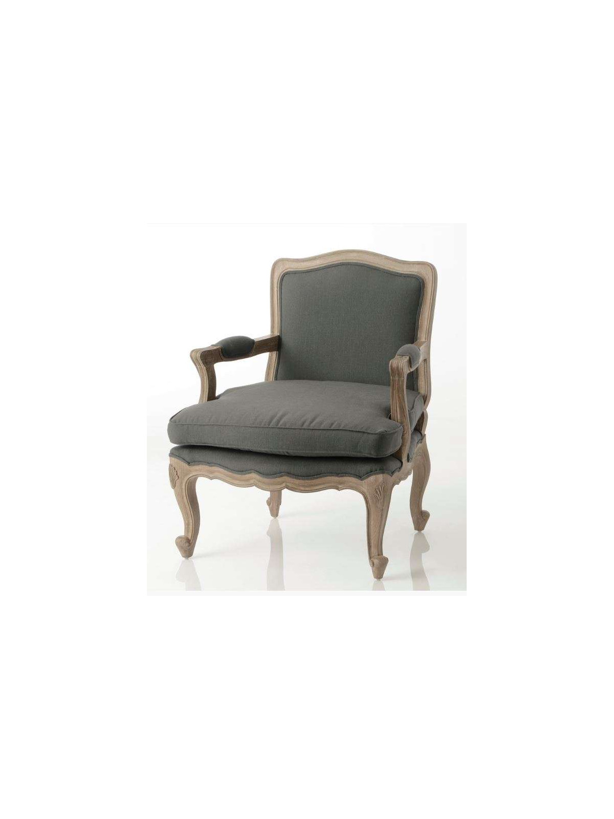 Fauteuil bergère gris Amadeus