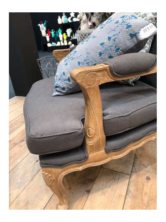 Fauteuil bergère gris Amadeus Fauteuil bergère gris Amadeus