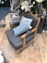 Fauteuil bergère gris Amadeus Fauteuil bergère gris Amadeus