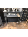 Console grise 80 cm plateau verre Adèle
