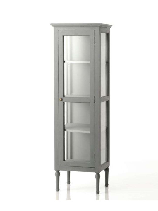 Meuble vitrine gris Adèle