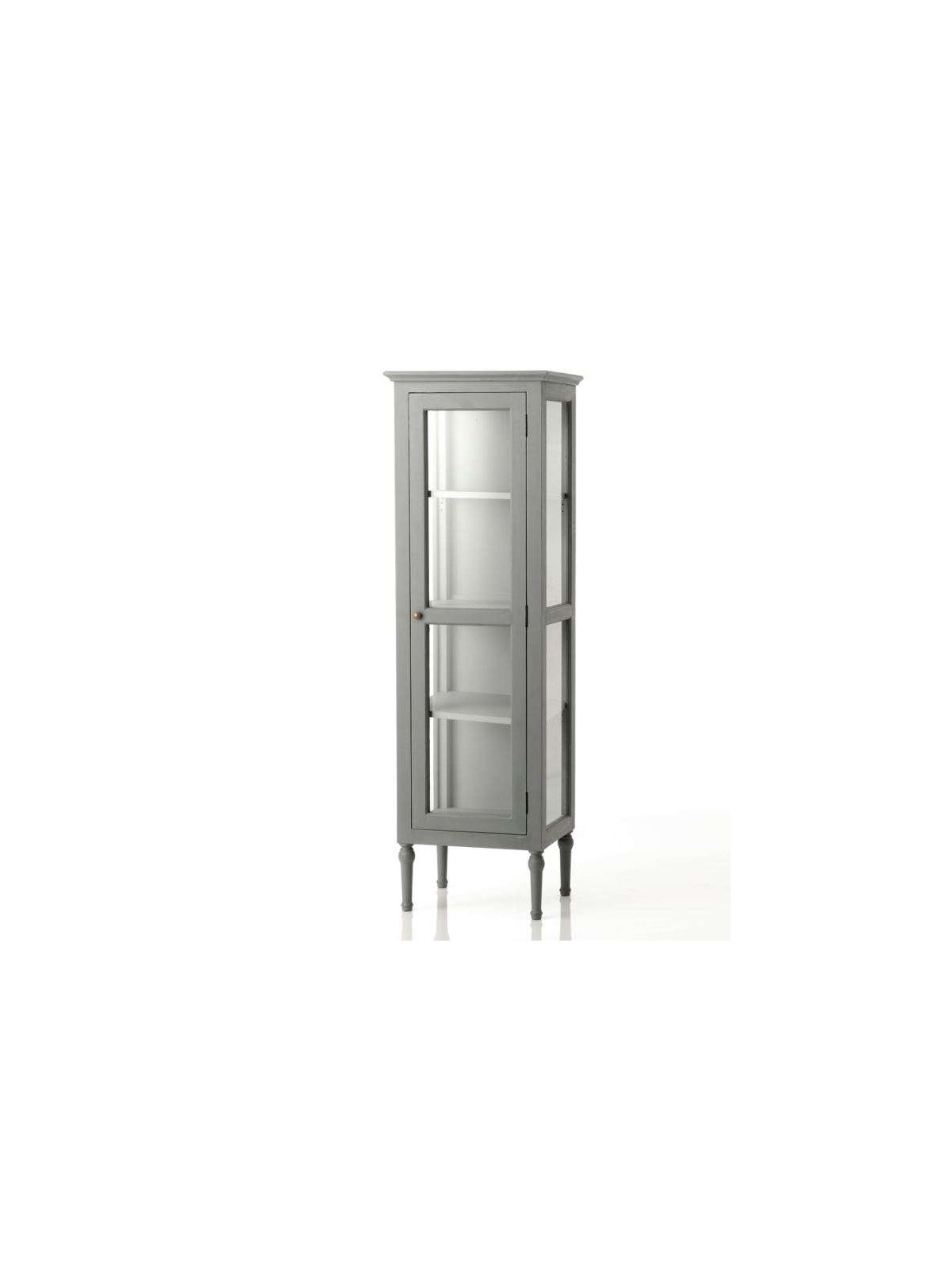 Meuble vitrine gris Adèle