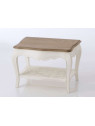 Table d'appoint chic galbée cérusée cannée