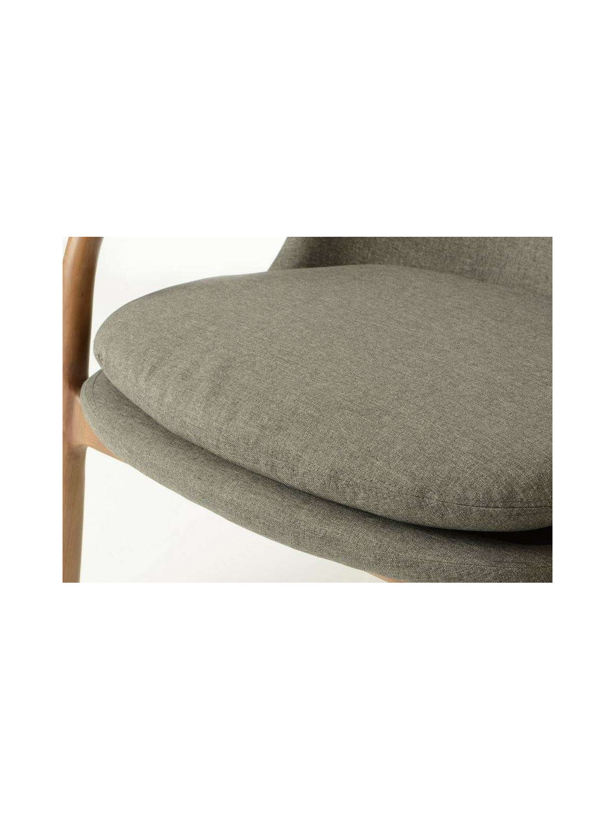 Fauteuil rétro lin gris