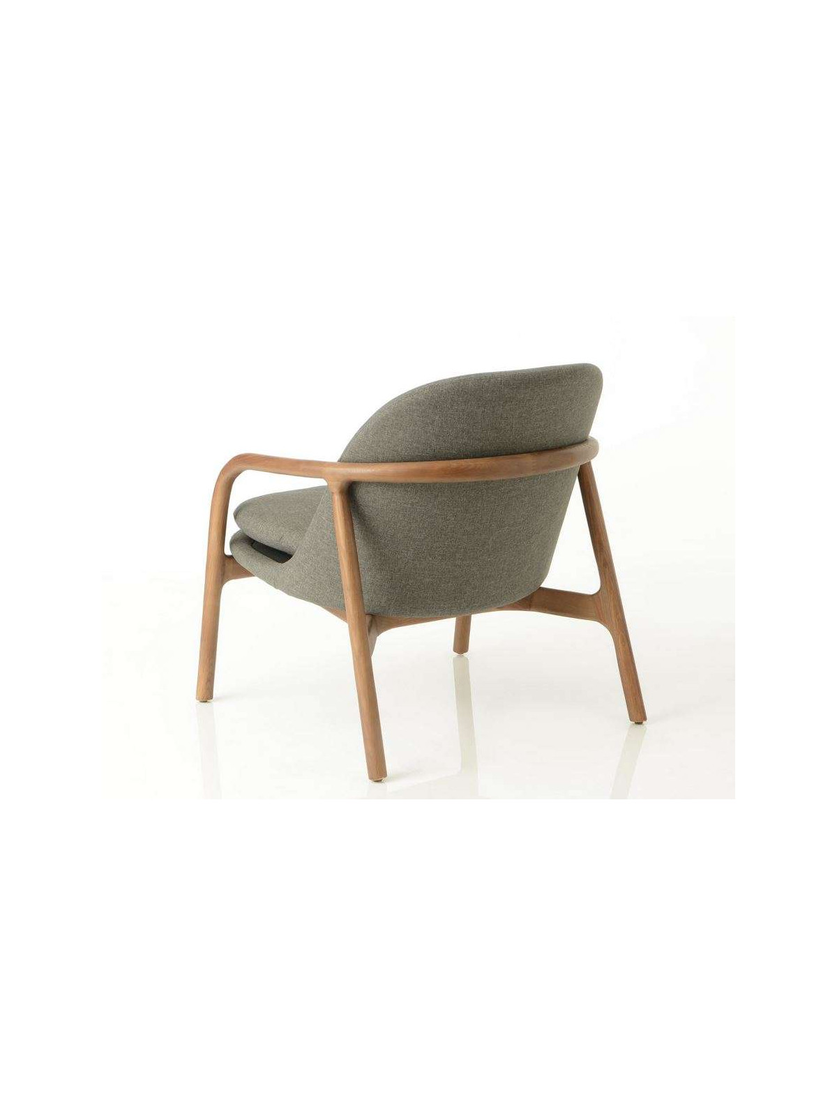Fauteuil rétro lin gris