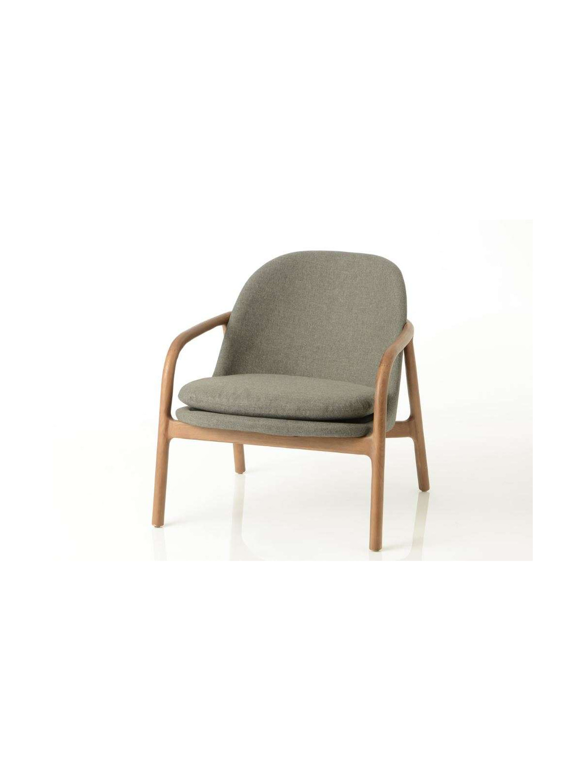 Fauteuil rétro lin gris