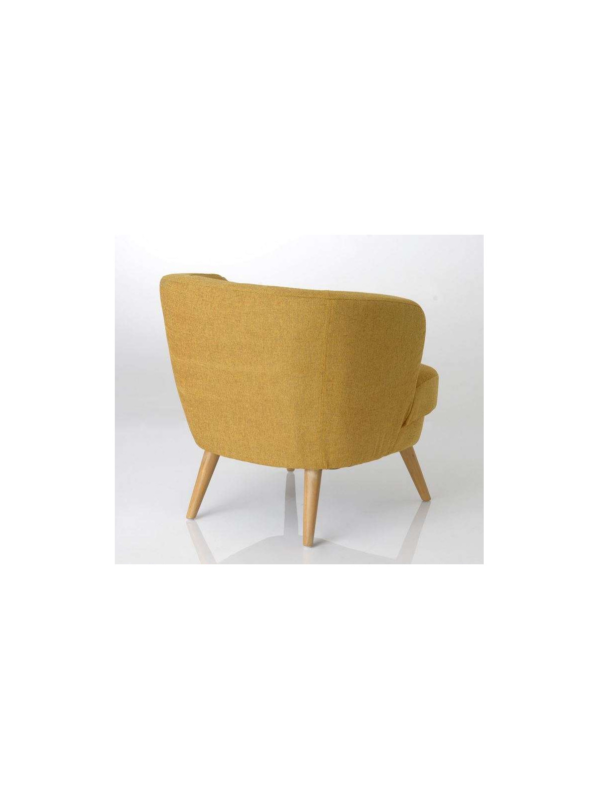 Fauteuil chauffeuse moutarde chiné