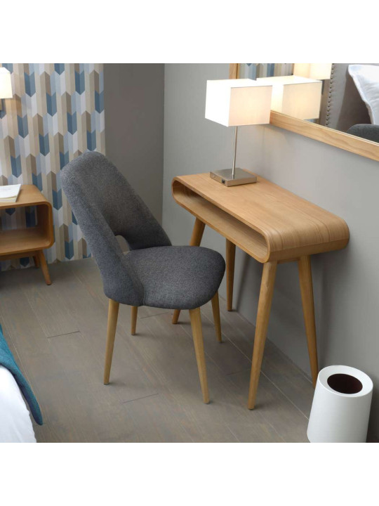 Petit bureau arrondi bois moderne