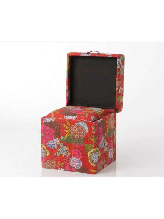 Pouf coffre capitonné coloré tropical Pouf coffre capitonné coloré tropical
