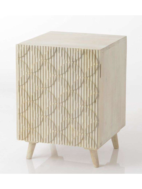 Table de nuit scandinave décorée Bertil