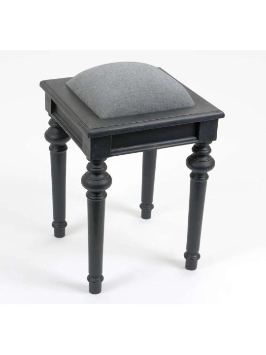 Tabouret de coiffeuse gris et noir