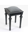 Tabouret de coiffeuse gris et noir
