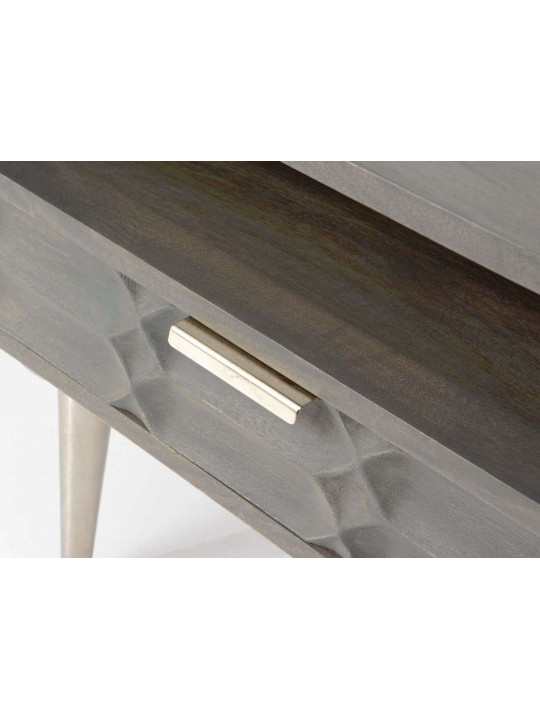 Table de nuit grise moderne relief