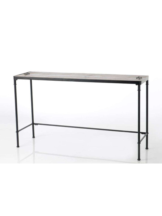 Grande console métal et bois contemporaine Agrafe