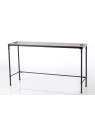 Grande console métal et bois contemporaine Agrafe