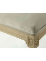 Chaise Louis XVI cérusée velours gris