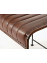 Tabouret vintage métal et cuir marron Amadeus