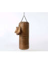 Sac de frappe de boxe vintage en cuir