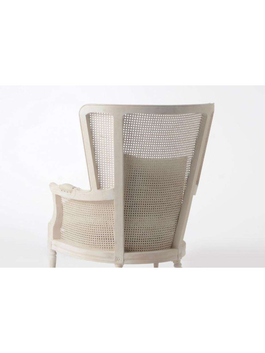Fauteuil bergère large canné