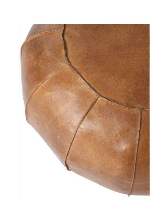 Pouf vintage en cuir Jolipa