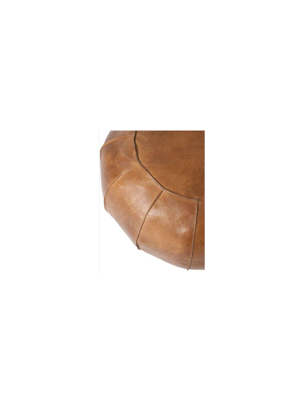 Pouf vintage en cuir Jolipa