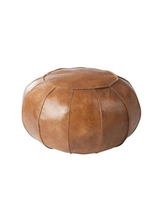 Pouf vintage en cuir Jolipa