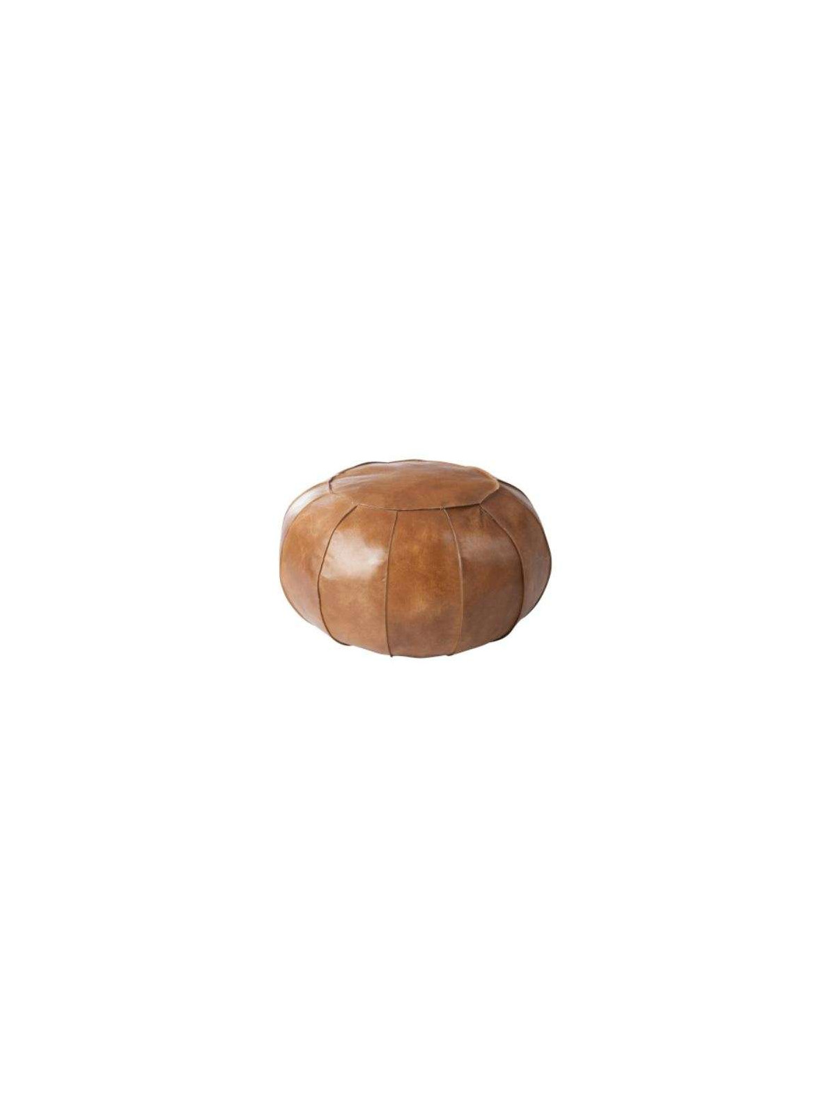 Pouf vintage en cuir Jolipa