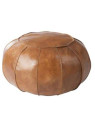 Pouf vintage en cuir Jolipa