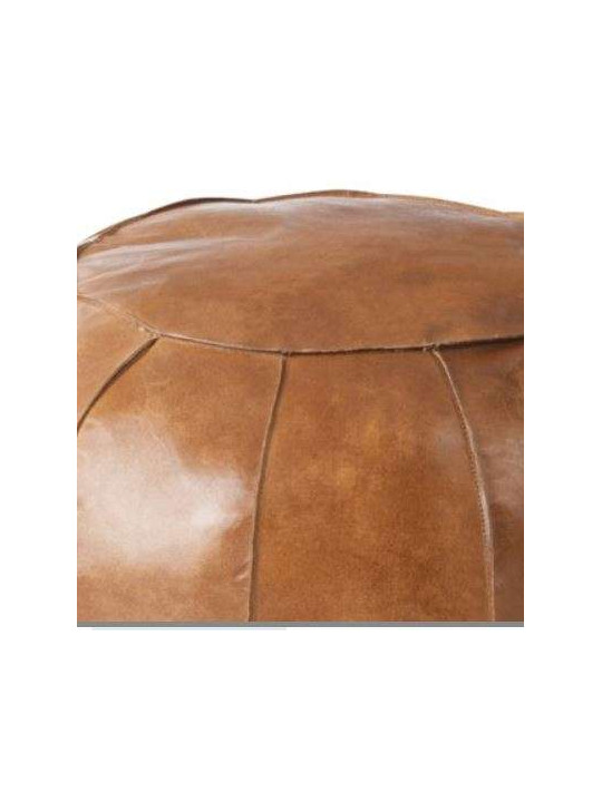 Pouf vintage en cuir Jolipa