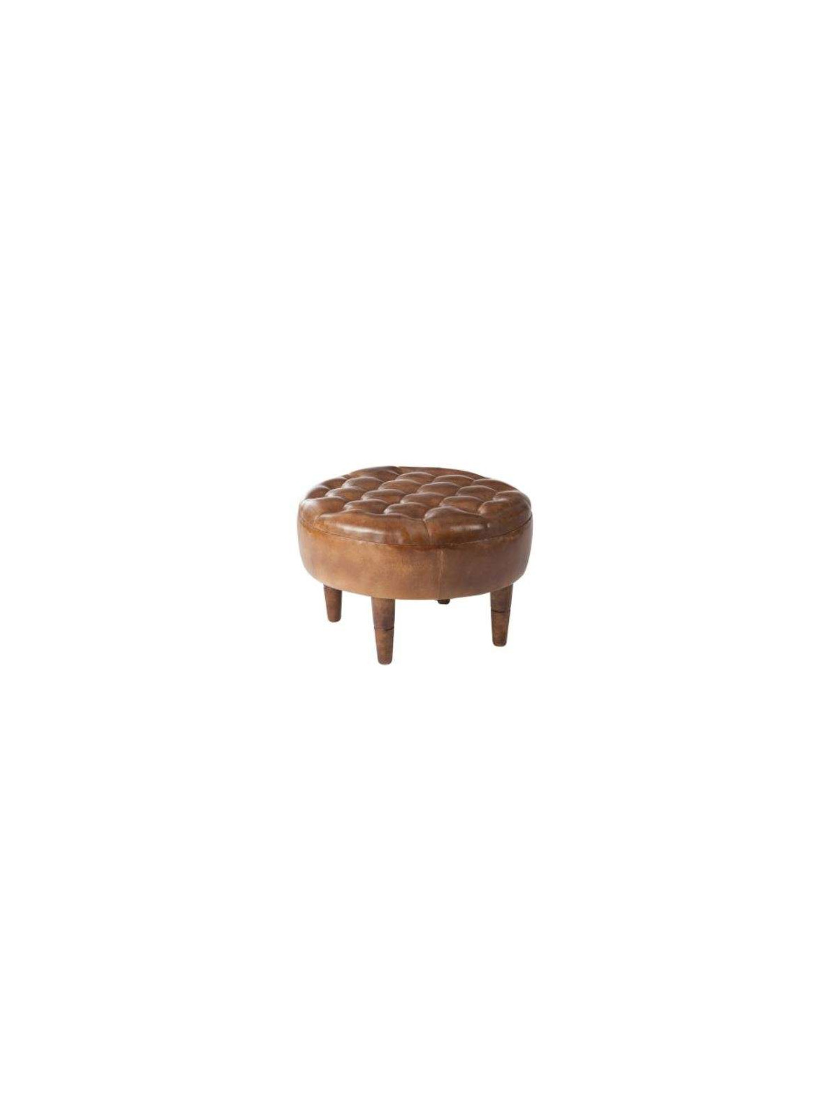 Tabouret cuir vintage Jolipa