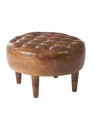 Tabouret cuir vintage Jolipa