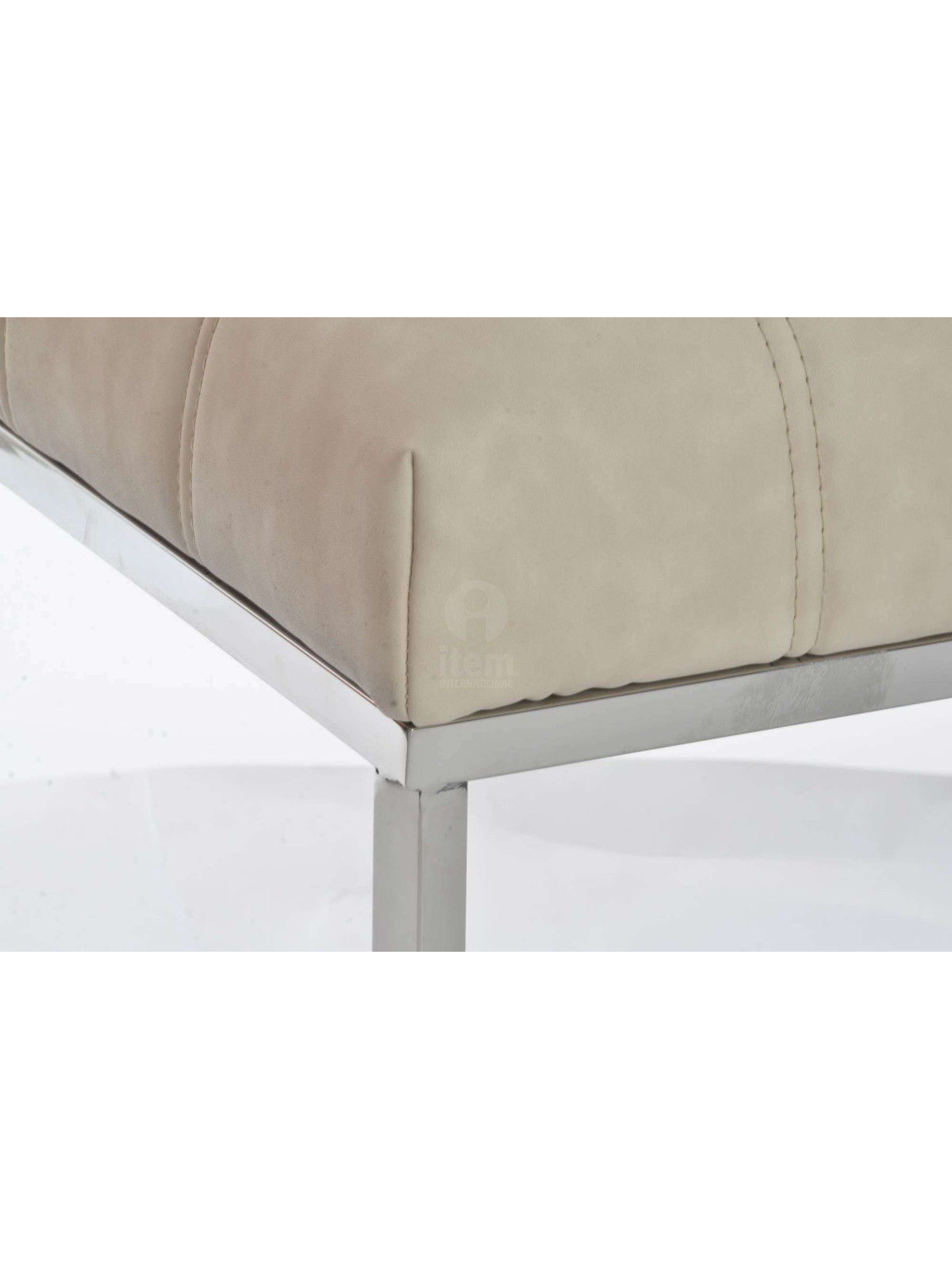 Banquette beige moderne chic acier chromé