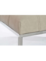 Banquette beige moderne chic acier chromé