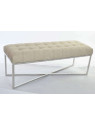 Banquette beige moderne chic acier chromé