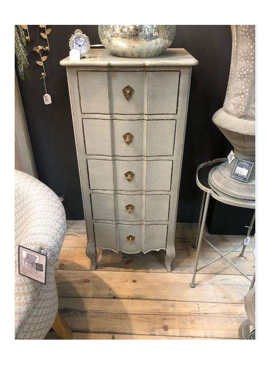 Chiffonnier galbé lin Arbalète Chiffonnier galbé lin Arbalète