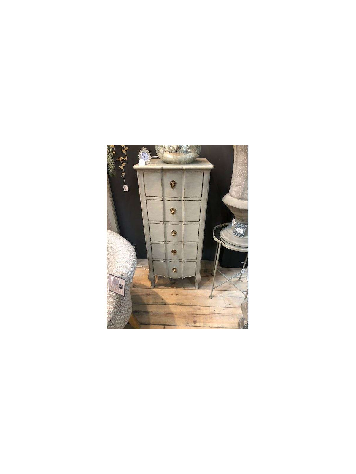 Chiffonnier galbé lin Arbalète