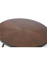 Table basse ronde chic marron et métal Touquet