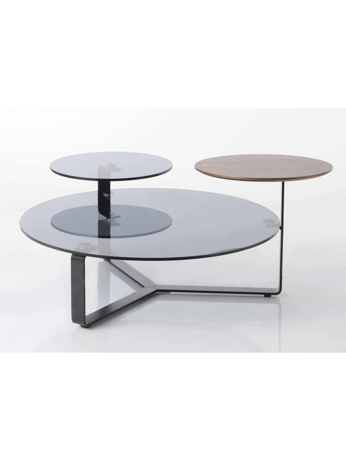 Table basse ronde 3 plateaux