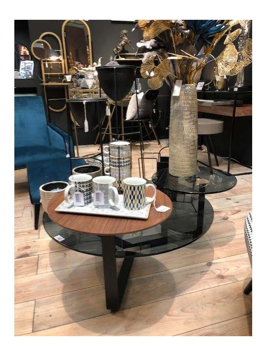 Table basse ronde 3 plateaux