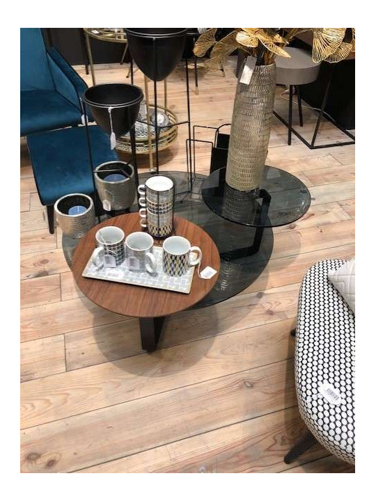 Table basse ronde 3 plateaux